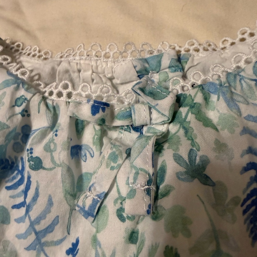Janie and Jack Blue & Green Floral Tank Top - Picture 5 of 6